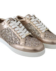 Jimmy Choo Ballet Pink Glitter Leather Sneakers