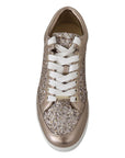 Jimmy Choo Ballet Pink Glitter Leather Sneakers
