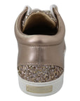 Jimmy Choo Ballet Pink Glitter Leather Sneakers