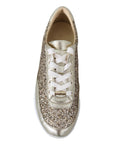 Jimmy Choo Antique Gold Glitter Leather Sneakers
