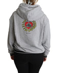 Dolce & Gabbana Exclusive Hooded Gray Cotton Sweater
