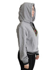 Dolce & Gabbana Exclusive Hooded Gray Cotton Sweater