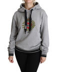 Dolce & Gabbana Exclusive Hooded Gray Cotton Sweater