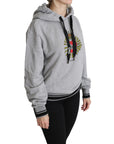 Dolce & Gabbana Exclusive Hooded Gray Cotton Sweater