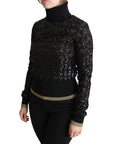 Dolce & Gabbana Elegant Sequined Turtleneck Sweater