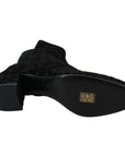 Dolce & Gabbana Elegant Black Leopard Print Short Boots