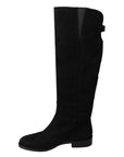 Dolce & Gabbana Elegant Black Suede Knee High Boots