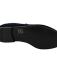 Dolce & Gabbana Elegant Blue Embroidered Loafers