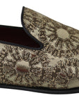 Dolce & Gabbana Gold Bordeaux Loafers Slides Dress Shoes