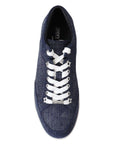 Jimmy Choo Chic Slip-On Blue Denim Suede Sneakers