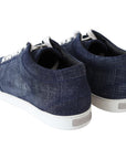 Jimmy Choo Chic Slip-On Blue Denim Suede Sneakers