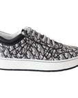 Jimmy Choo Glittering Slip-On Sneakers - Silver and Black