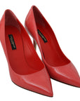 Dolce & Gabbana Elegant Dark Pink Patent Leather Pumps