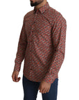 Dolce & Gabbana Elegant Red Martini Fit Cotton Shirt