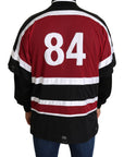 Dolce & Gabbana Elegant Full Zipper Sweater in Black and Red