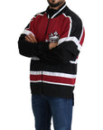 Dolce & Gabbana Elegant Full Zipper Sweater in Black and Red