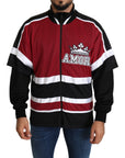 Dolce & Gabbana Elegant Full Zipper Sweater in Black and Red