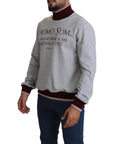 Dolce & Gabbana Elegant Gray Turtleneck Latin Motif Pullover