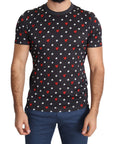 Dolce & Gabbana Chic Gray Cotton T-Shirt with Heart Prints
