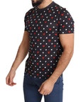 Dolce & Gabbana Chic Gray Cotton T-Shirt with Heart Prints