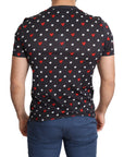 Dolce & Gabbana Chic Gray Cotton T-Shirt with Heart Prints