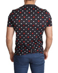Dolce & Gabbana Chic Gray Cotton T-Shirt with Heart Prints