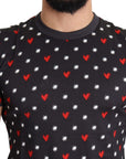 Dolce & Gabbana Chic Gray Cotton T-Shirt with Heart Prints