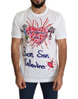 Dolce & Gabbana Romantic Heart Print Crew Neck Tee