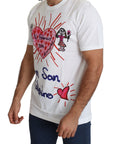 Dolce & Gabbana Romantic Heart Print Crew Neck Tee