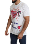 Dolce & Gabbana Romantic Heart Print Crew Neck Tee