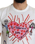Dolce & Gabbana Romantic Heart Print Crew Neck Tee
