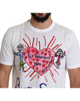 Dolce & Gabbana Romantic Heart Print Crew Neck Tee