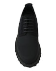 Dolce & Gabbana Elegant Black Calfskin Derby Shoes