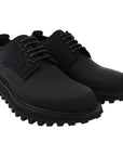 Dolce & Gabbana Elegant Black Calfskin Derby Shoes