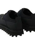 Dolce & Gabbana Elegant Black Calfskin Derby Shoes