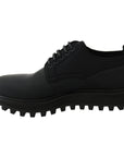 Dolce & Gabbana Elegant Black Calfskin Derby Shoes