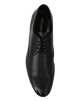 Dolce & Gabbana Elegant Black Leather Derby Shoes