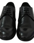 Dolce & Gabbana Elegant Black Leather Derby Shoes