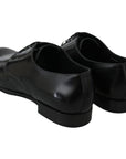 Dolce & Gabbana Elegant Black Leather Derby Shoes