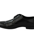 Dolce & Gabbana Elegant Black Leather Derby Shoes