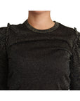 Dolce & Gabbana Elegant Cropped Sweater with Logo Detail