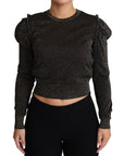 Dolce & Gabbana Elegant Cropped Sweater with Logo Detail
