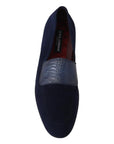 Dolce & Gabbana Elegant Blue Suede Leather Loafers