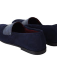 Dolce & Gabbana Elegant Blue Suede Leather Loafers