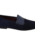 Dolce & Gabbana Elegant Blue Suede Leather Loafers