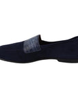 Dolce & Gabbana Elegant Blue Suede Leather Loafers