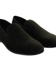 Dolce & Gabbana Elegant Green Velvet Loafers