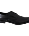 Dolce & Gabbana Elegant Black Leather Derby Dress Shoes