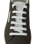 Dolce & Gabbana Sleek White Leather Low Top Sneakers