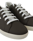 Dolce & Gabbana Sleek White Leather Low Top Sneakers